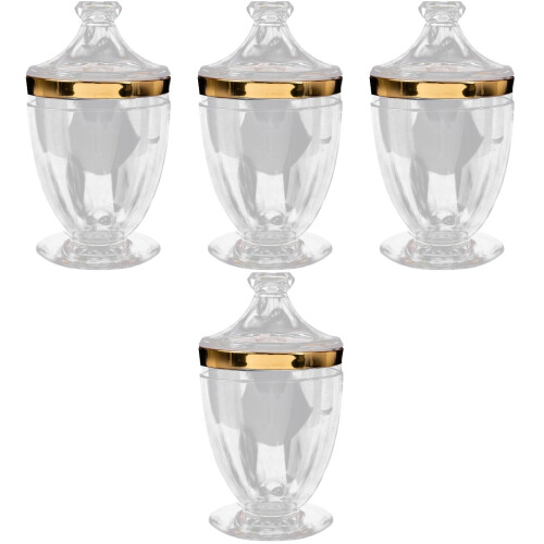 4pcs Transparent Candy Container Dried Fruit Chocolate Jar 2