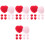 96 Pcs Wool Felt Hearts Decorations Photo Props 5