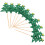 20 Pcs Christmas Tree Cocktail Picks for Cake Fruit Desserts 2