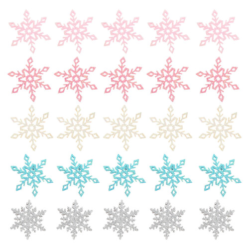 50pcs DIY Hairpin Materials for Children Mini Snowflake Patch