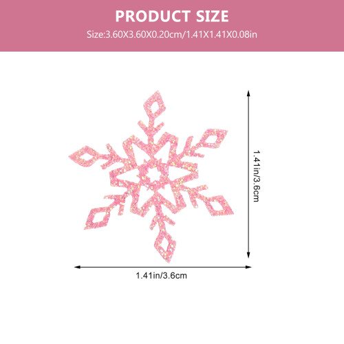 50pcs DIY Hairpin Materials for Children Mini Snowflake Patch 1