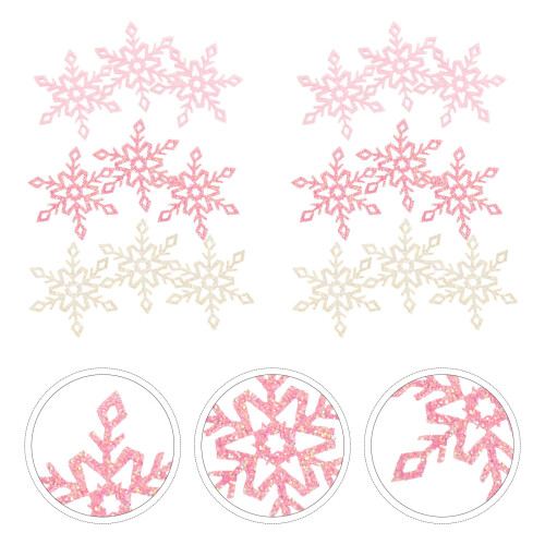 50pcs DIY Hairpin Materials for Children Mini Snowflake Patch 2