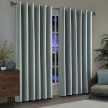 (Sage Green, 90" x 90" (229cm x 229cm)) 100% Blackout Linen Curtains - 260GSM Heavy Thermal Insulated Drapes, Thick Light Blocking Curtains