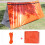 Portable PE Notfallzelt Schlafsack 2,4x1,5x0,9 m Orange 12