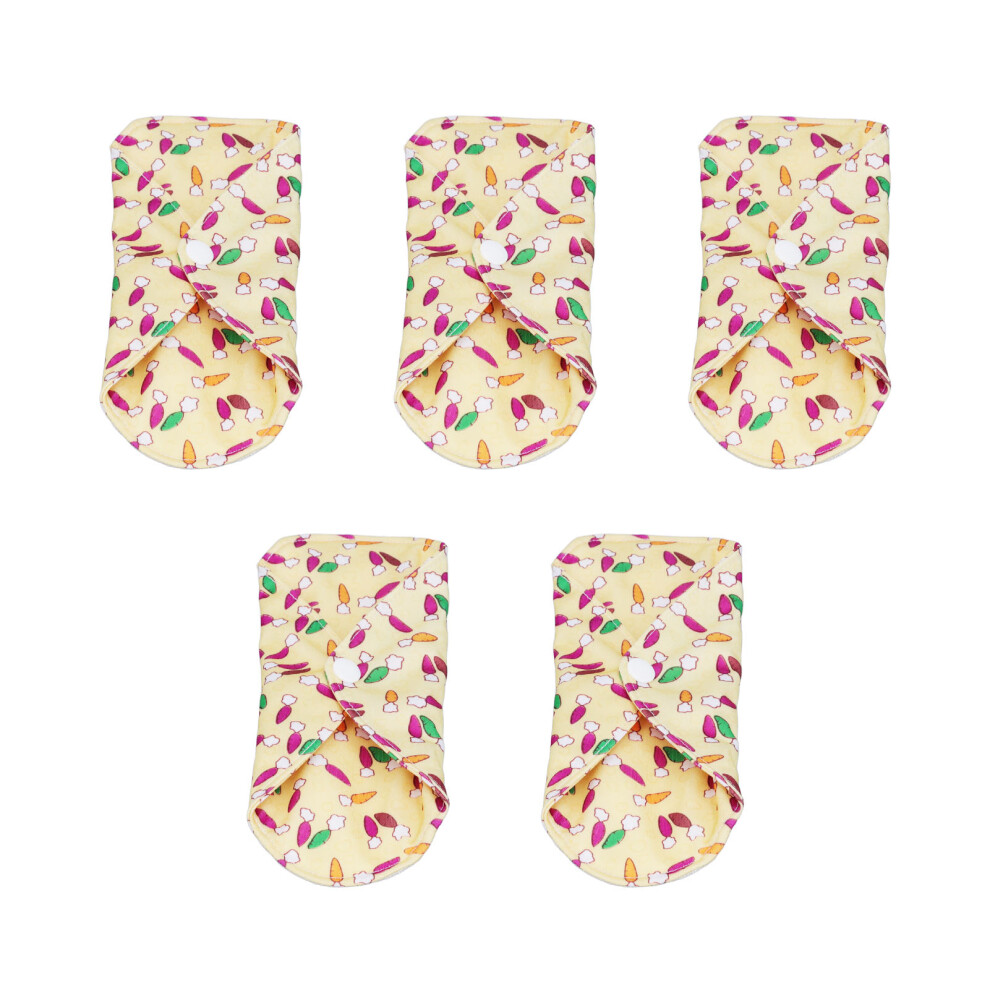 Waterproof Bamboo Fiber 5Pcs Period Pads & Panty Liners Reusable Set