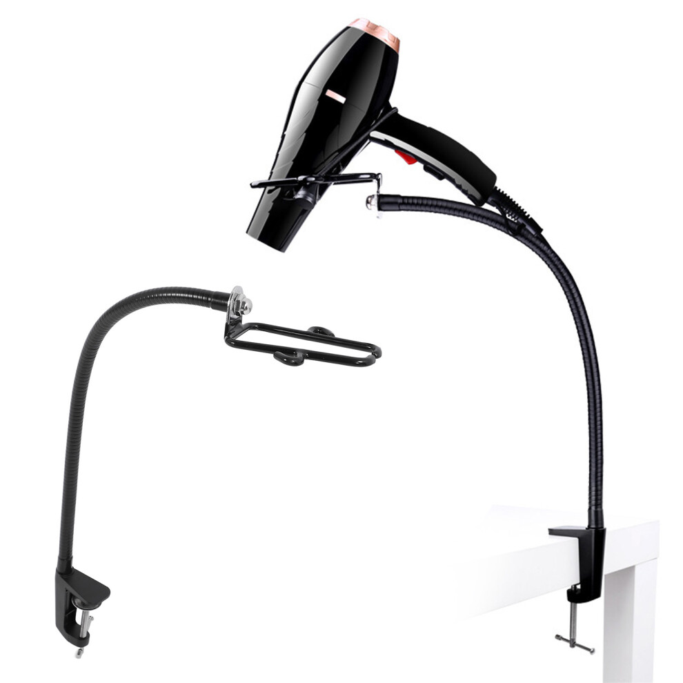Adjustable Aluminum Alloy Hair Dryer Holder Clamp Mount 360 Rotation