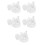 5pcs Heart-Shaped Ring Pillow with Handle 2