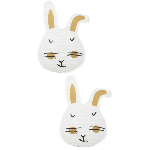 2pcs Easter Bunny Head Pinata Sugar Filled Party Toy 1