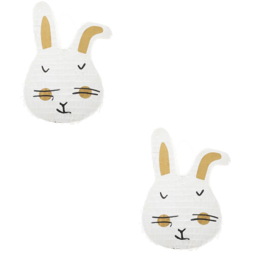 2pcs Easter Bunny Head Pinata Sugar Filled Party Toy 2
