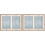 2 Pcs Siamese Rotating Photo Frame Double Sided Holder 2