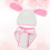 2pcs Knit Newborn Baby Rabbit Hat Pant Set 10