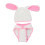 2pcs Knit Newborn Baby Rabbit Hat Pant Set 1