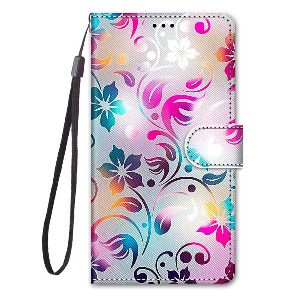 Case For Motorola Moto G72 - Pu Leather Wallet Stand Case With Card Slots, Magnetic Closure, Colourful Gradient Design 9016109685414