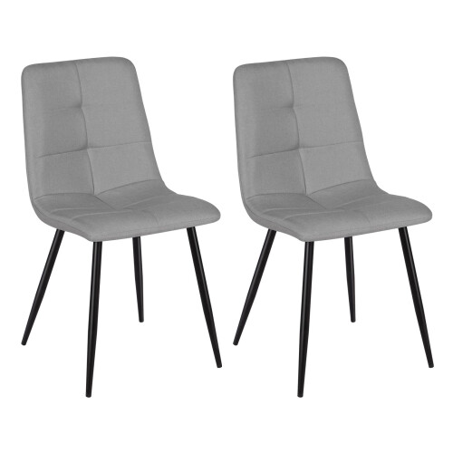 Joolihome 2 PCS Dining Chairs, Linen Breathable Cushion Seat