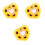 3pcs Artificial Sunflower Wedding Ring Pillow Without Ring 3