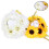 3pcs Artificial Sunflower Wedding Ring Pillow Without Ring 11