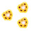 3pcs Artificial Sunflower Wedding Ring Pillow Without Ring 6
