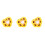 3pcs Artificial Sunflower Wedding Ring Pillow Without Ring 4