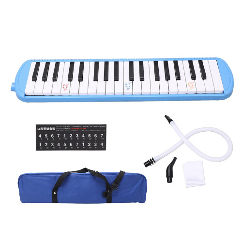 37-Key Melodica Wind Instrument for Adults – Blue, Beginner Friendly 1