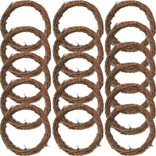32 Pcs Natural Rattan Wreath Making Hoops Vine Branches