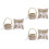 3 Sets Linen Wedding Ring Pillow Lace Bowknot Cushion 6