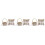 3 Sets Linen Wedding Ring Pillow Lace Bowknot Cushion 4