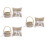 3 Sets Linen Wedding Ring Pillow Lace Bowknot Cushion 7