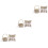 3 Sets Linen Wedding Ring Pillow Lace Bowknot Cushion 5
