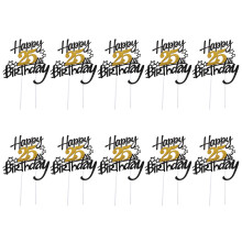 10pcs Birthday Cake Topper Decor for Anniversary Party