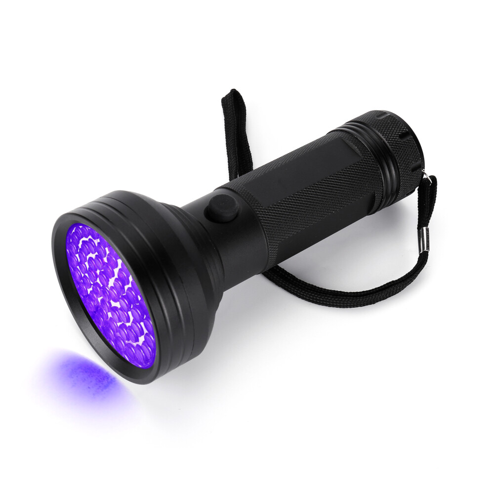 UV Flashlight 395-400nm IP65 Waterproof 145mm Aluminum Alloy Black