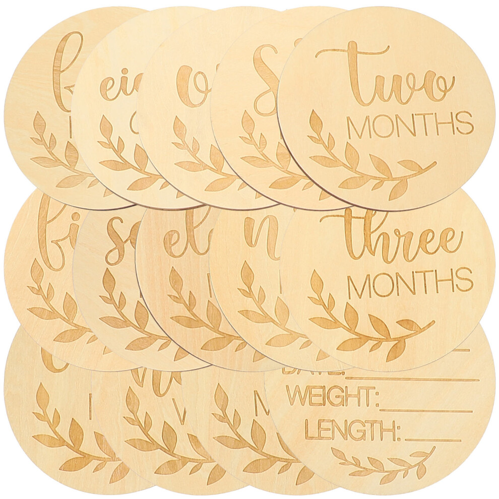 70 Pcs Wood Milestone Discs Baby Month Slices Ohphcall