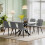 Joolihome 6 PCS Dining Chairs Set, Faux Leather Cushion Seat 6