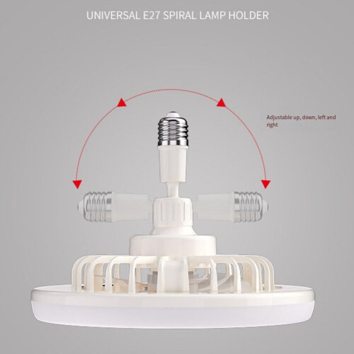 2PCS Smart Ceiling Fans with Remote Control, E27 Converter Base, Light Lamp, Silent Operation, Modern Design 2
