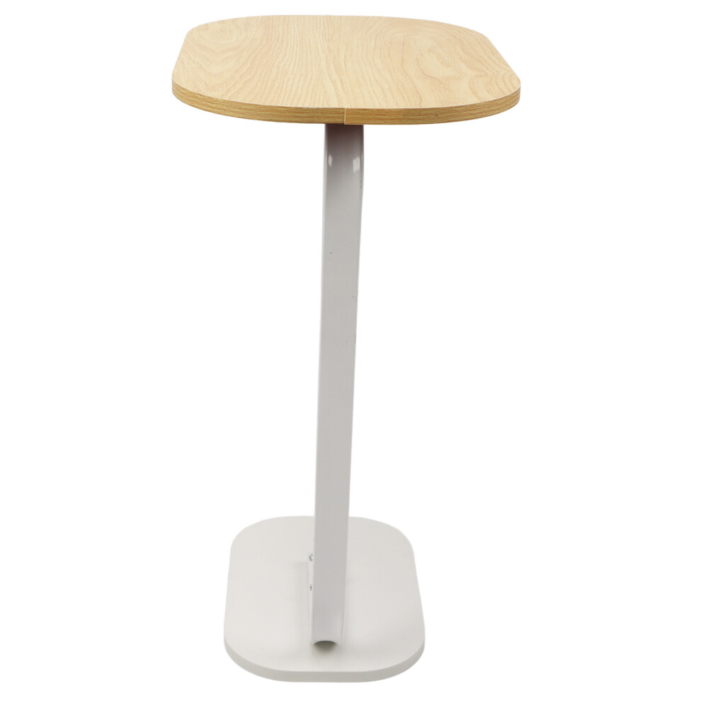 C Shaped Modern Oval Side Table 21.85in, Manmade & Metal-image-OPC-PKCJ7BD-NEW