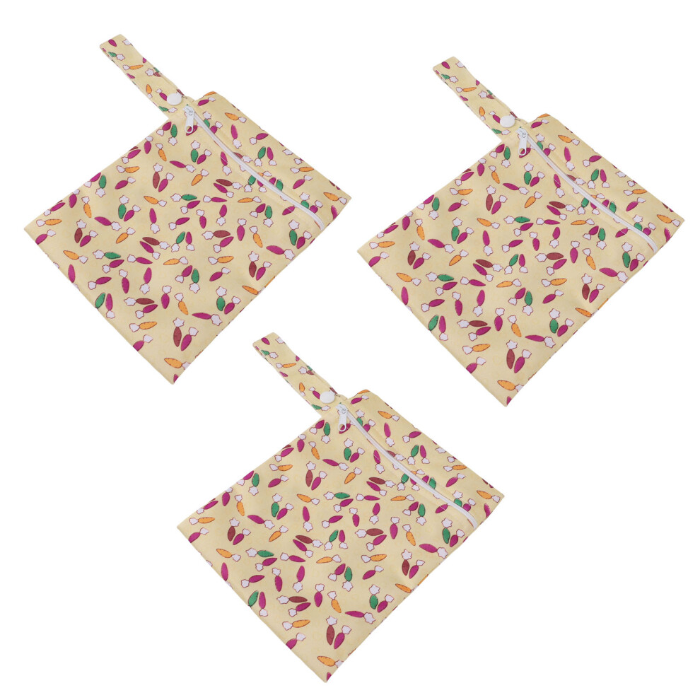 3pcs T18 Reusable Water Resistant Wet Bag Set for Stroller & Travel