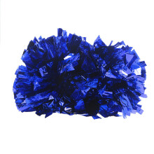 Plastic Handheld Fluffier Cheerleader Pompoms with Finger-Blue