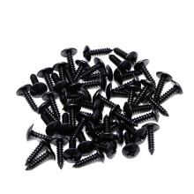 50Pcs Black Guitar Bass Pickguard Mounting Screws For ST-Black