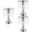 3 Pcs Wedding Candlestick Crystal Candleholder Flower Rack 5