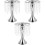 3 Pcs Wedding Candlestick Crystal Candleholder Flower Rack 6