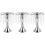 3 Pcs Wedding Candlestick Crystal Candleholder Flower Rack 3