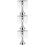 3 Pcs Wedding Candlestick Crystal Candleholder Flower Rack 4