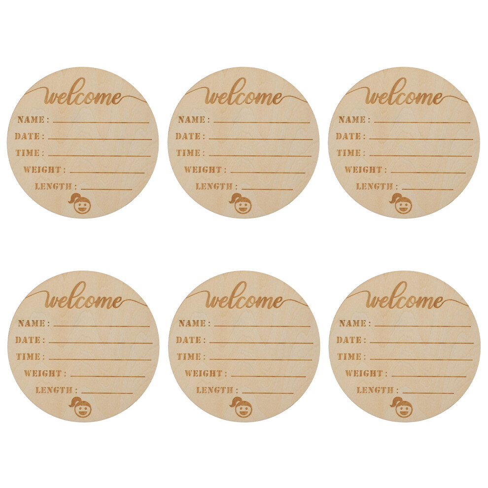 18 Pcs Wooden Newborn Name Signs Monthly Milestone Props Inoomp