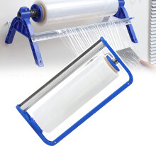 Handheld Shrink Wrap Dispenser Holder with Stretch Film, 30cm Anti-Corrosion Cling Film Cutter for Furniture Packaging