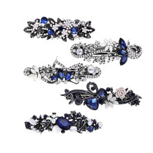 10 Pcs Crystal Rhinestones Flower French Clip Hair Clips