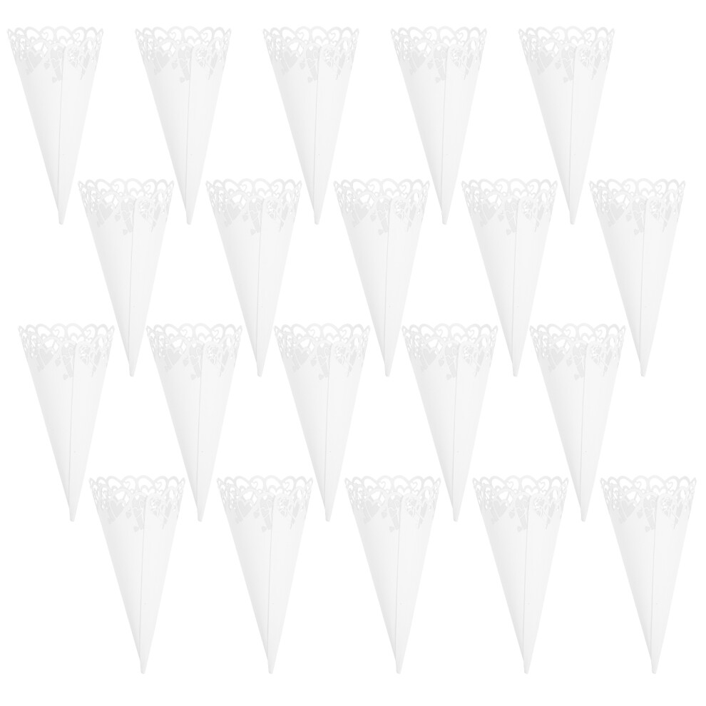 100 Pcs Wedding Paper Cones Flower Confetti Petals-image-OPC-PKCJDTZ-NEW