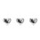 3pcs Heart Shaped Reflective Disco Ball Hanging Decor 11