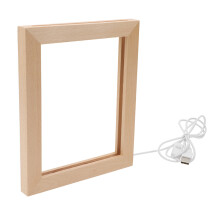 3pcs Wooden Photo Frame with LED Light for Home