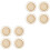 8 Pcs Bamboo Hollow Round Coasters Heat Insulation Mats 3