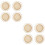 8 Pcs Bamboo Hollow Round Coasters Heat Insulation Mats 6
