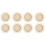 8 Pcs Bamboo Hollow Round Coasters Heat Insulation Mats 2